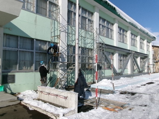 工事関係者の皆様、寒い中ありがとうございます。