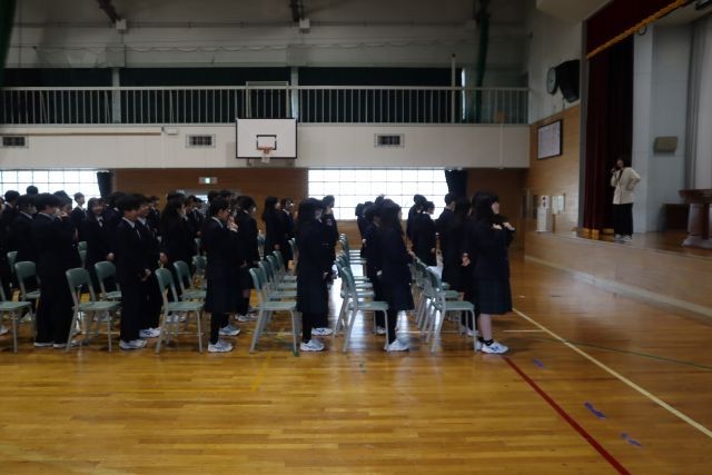 式前、今年度最後の発声練習(*^。^*)